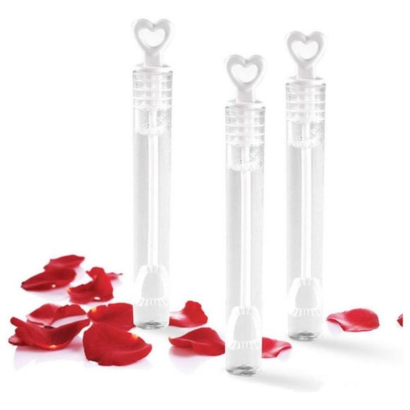 100 Heart bubble wand tubes - Picture 1 of 5